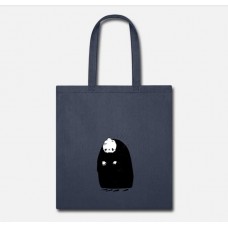 Creepy Man Navy Tote Bag